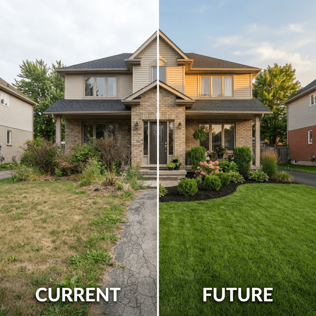 Clearly labeled landscaping concept example